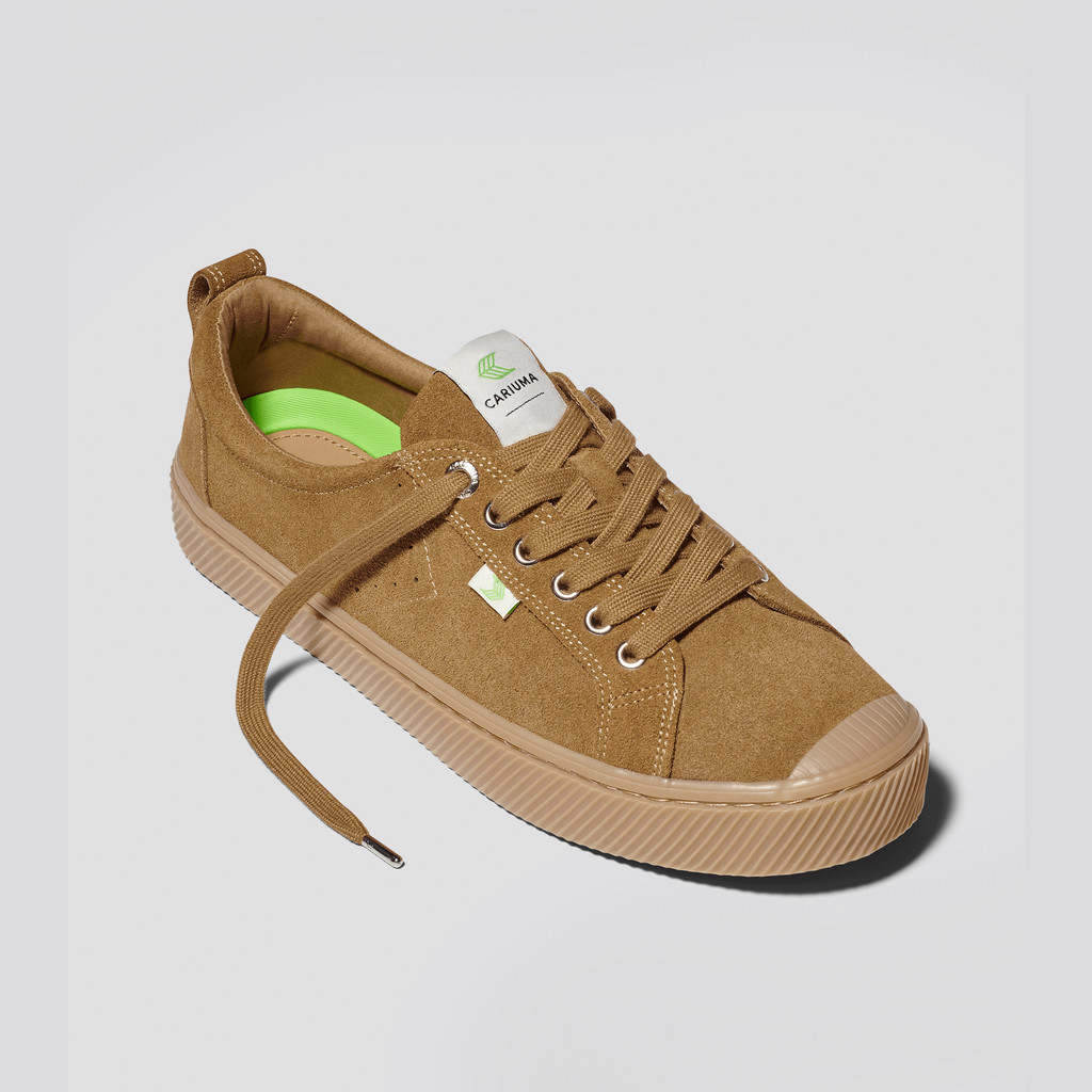 OCA LOW Cariuma Low Top Suede Damskie All Camel | 982HZFEBK