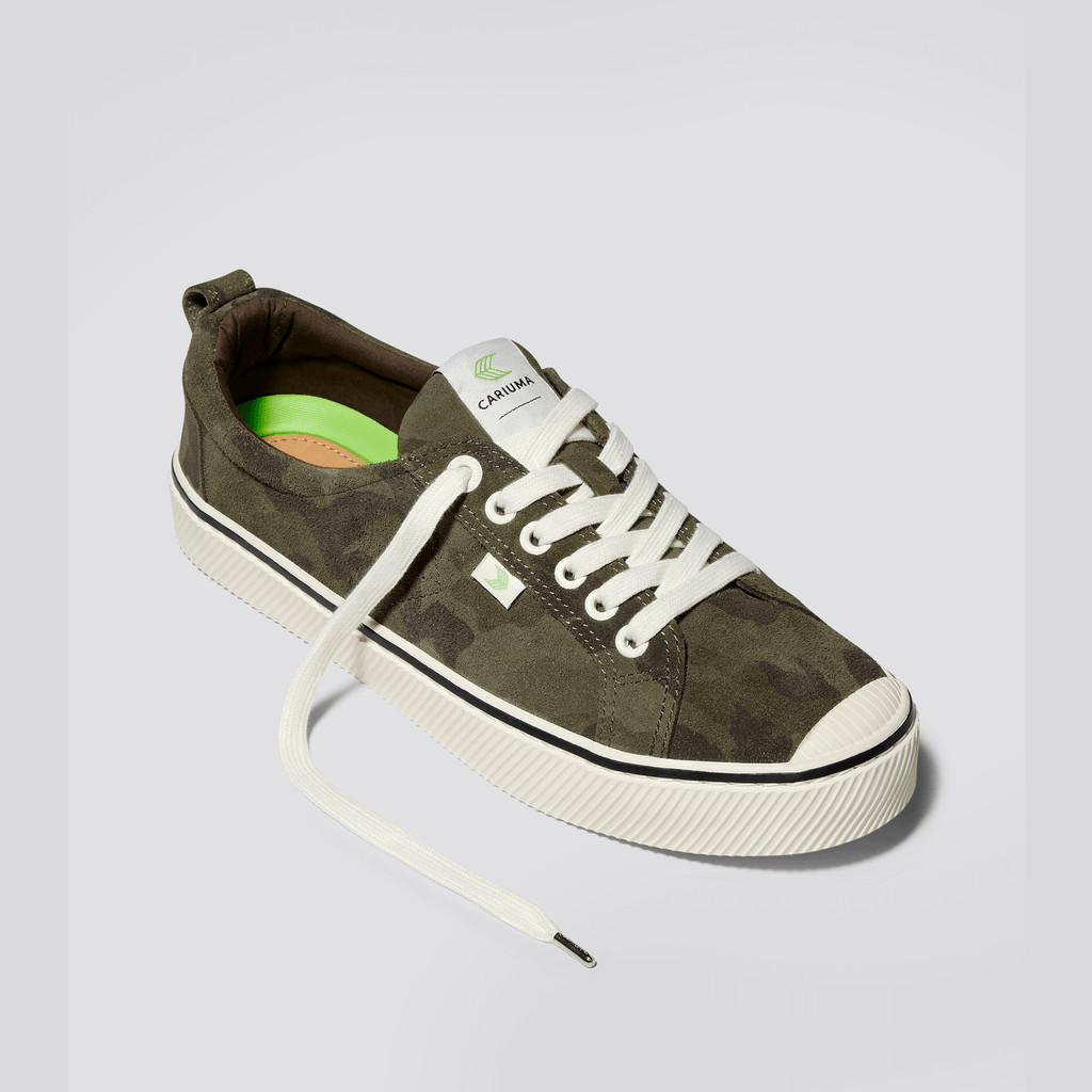 OCA LOW Cariuma Low Top Suede Męskie Camouflage | 629VPAQTS