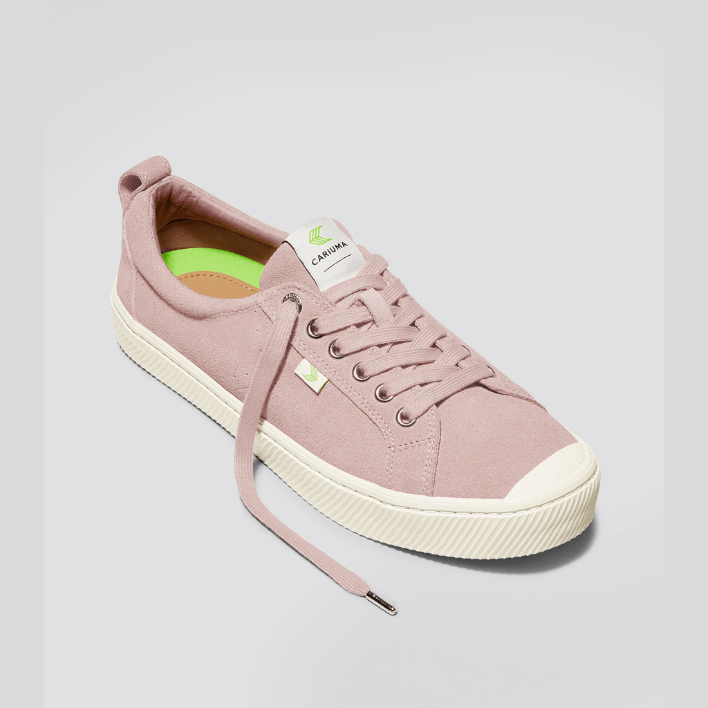 OCA LOW Cariuma Low Top Suede Męskie Różowe Czerwone | 493EFBAVU